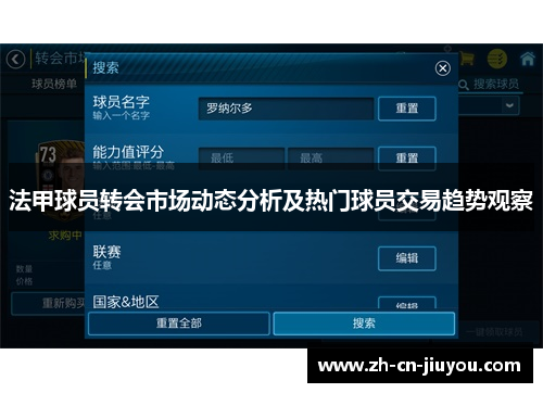法甲球员转会市场动态分析及热门球员交易趋势观察